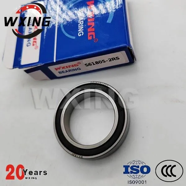 S61805 2RS سٹینلیس سٹیل ڈیپ گروو بال بیرنگ